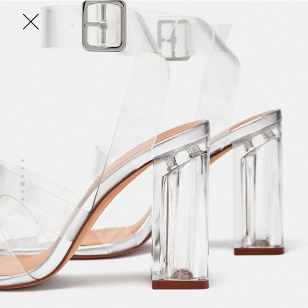 Zara high heeled vinyl sandals - Picture 5 of 5